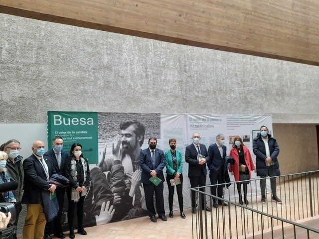Foto: Imagen de la inauguración de la muestra 'Buesa. El valor de la palabra. El valor del compromiso' - EUROPA PRESS