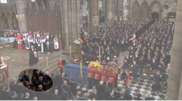 Los Reyes, sentados junto a los eméritos en el funeral de Isabel II - CASA REAL DEL REINO UNIDO