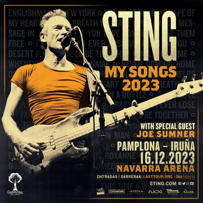 Cartel del concierto de Sting en Pamplona